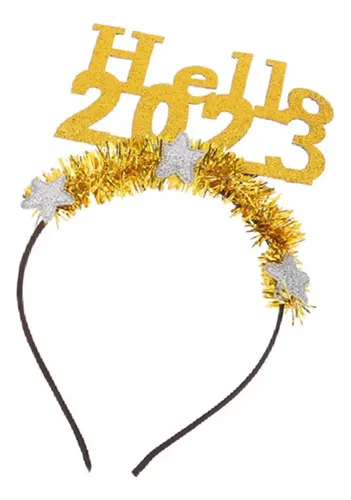 Diadema De Feliz Año Nuevo, Accesorio Para El Dorado