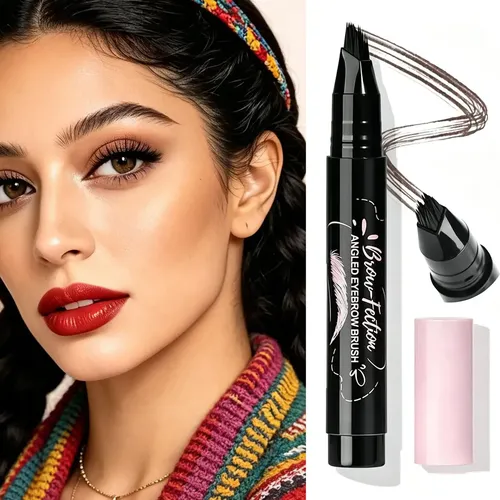 Lápiz De Cejas Resistente Al Agua Con Micrograbado De Unifox Black 05