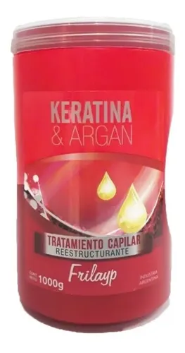 Baño De Crema Keratina Y Argan Frilayp 1 Kilo