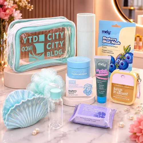 Set Skincare 10 Neceser Mascarilla Exfoliante Facial Toallit