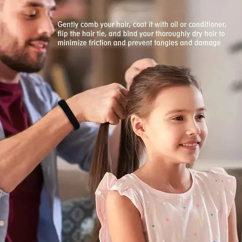 100 Piezas De Cintas Elásticas Negras Para El Pelo *b