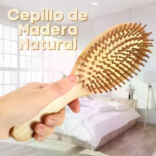 Cepillo Ecológico De Madera De Bambú Natural De 1 Pieza U