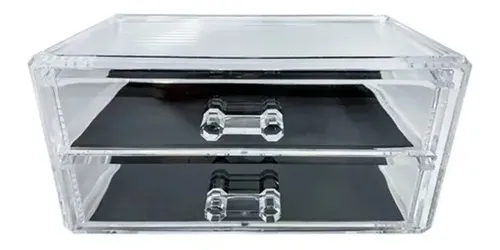 Organizador Acrílico De Maquillaje 2 Cajones Apilable O01507