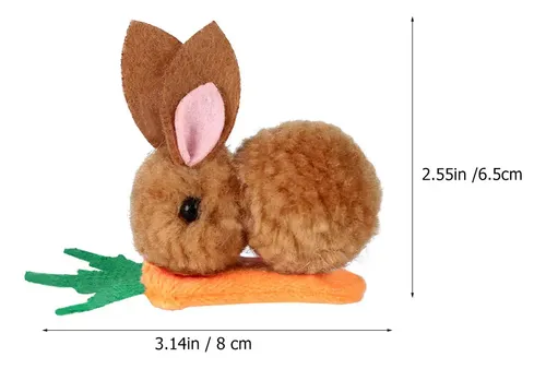 6 Pinzas Conejito Pascua Para Cabello