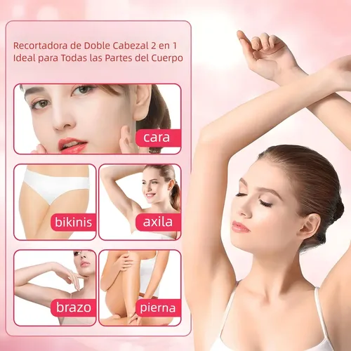 For Depiladora Para Mujer De Bikini Electrica Doble Cabeza