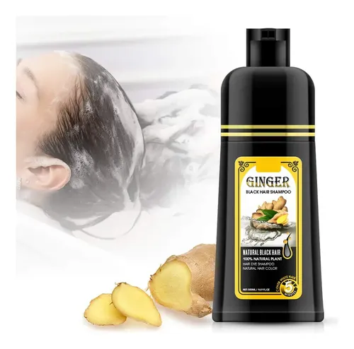 Ginger Black Champú Tinte Semipermanente, Instantáneo 30-…