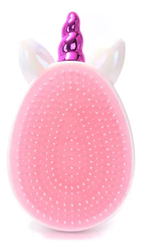 Cepillo Desenredante De Cabello Unicornio Gatito Holografico