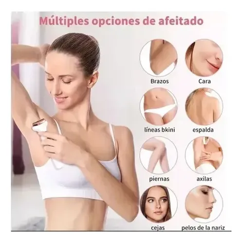 Depiladora Afeitadora Mujer 4 En 1 Facial Corporal