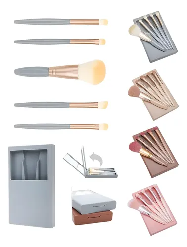 Kit De Brochas Con Estuche, Visor Y Espejo, 5 Piezas