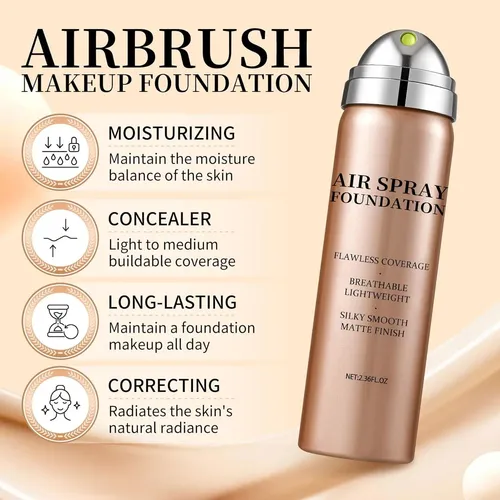 Base Aerógrafo Con Spray Fijador Qiufsse 02 Beige