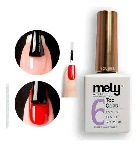 Top Coat Mely 12ml Uñas Uv/led Semipermanente Manicura Anmat