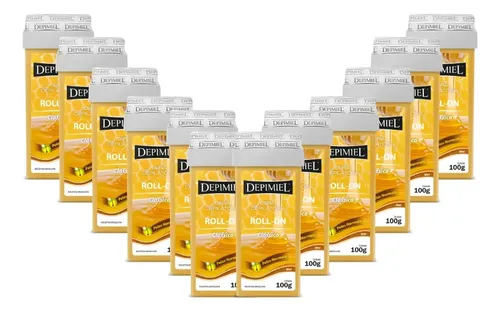 Kit 12 ceras roll-on depilatoria miel clásica recambio Depimiel