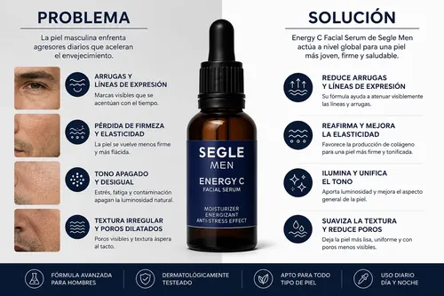 Sérum Facial Hombre Vitamina C Antiedad Hidratante