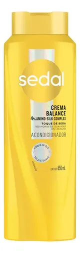 Acondicionador Sedal Crema Balance Toque De Seda 650 Ml