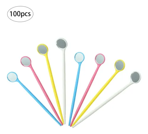 Espejo Dental 100pcs Espejo Bucal Antivaho Desechable