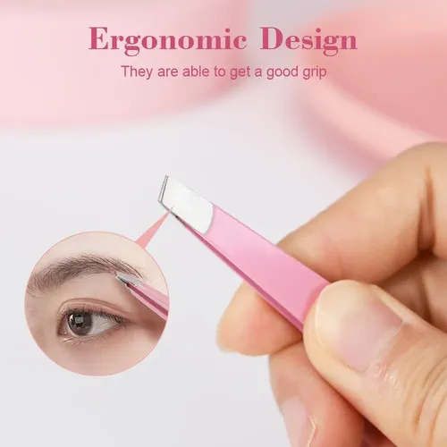 Set De Pinzas Para Cejas Con Estuche De Almacenamiento, &pp