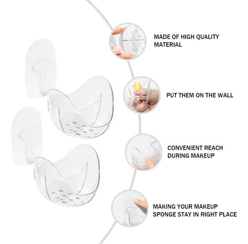 Soporte Portátil Para Esponjas De Maquillaje, 6 Unidades