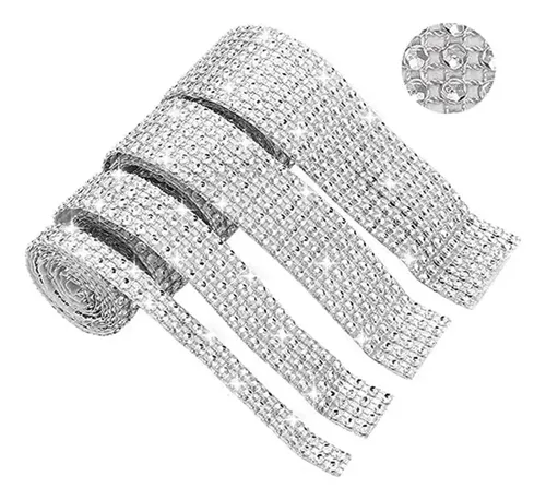 Wu- Cinta De Diamantes De Imitación, 4 Rollos De Tiras .