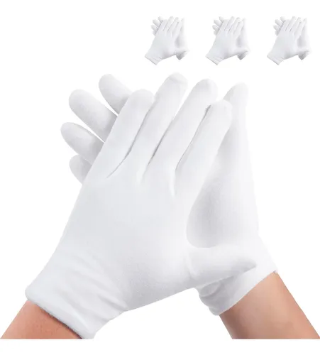 Guantes Blancos De Algodón Hidratantes Para Manos Secas