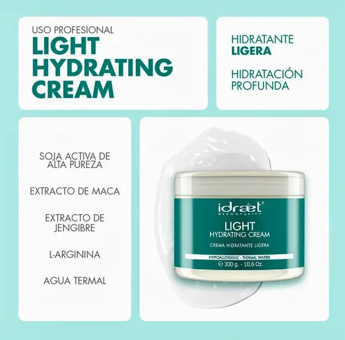 Light Cream Idraet Crema Hidratante Piel Mixta/grasa 300gr.