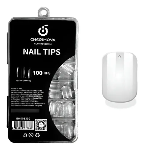Cherimoya Tips Profesional Coffin Para Uñas 100un