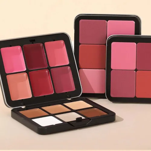 Colorete En Polvo Iron Box De 12 Colores, Corrector Facial D