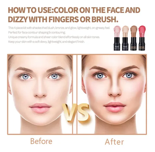 Kit De Iluminador Y Colorete Makeup Contour Stick Sumeitang,
