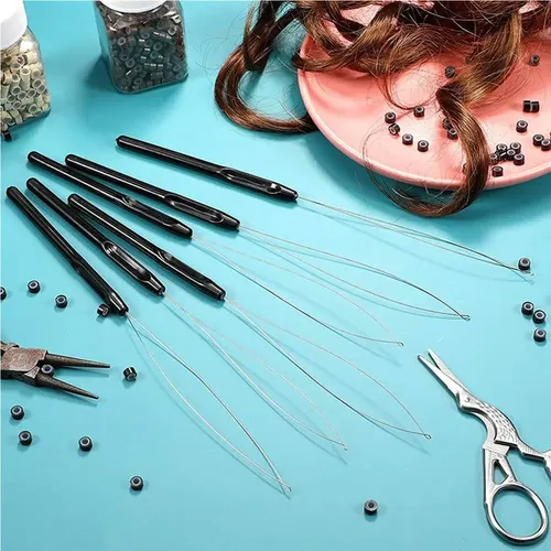 . 30 Extensiones De Cabello, Enhebrador, Gancho Y