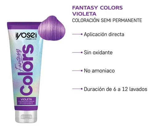 Tintura Capilar Semi Permanente Iyosei Fantasy Colors Violeta sin Amoníaco