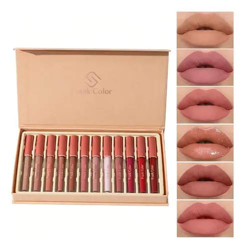 Set De 12 Lápices Labiales Líquidos Para Niñas Y Mujeres L