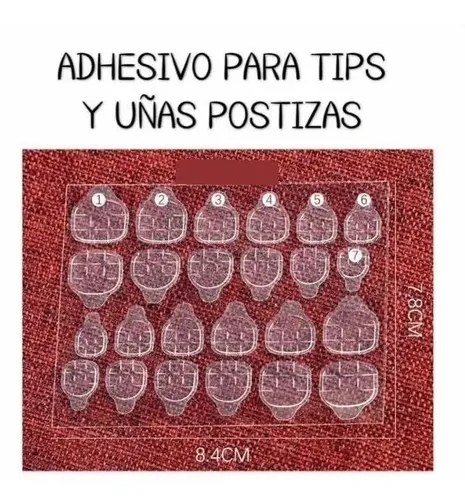 X10 Sticker Adhesivo Pegamento Para Tips Uñas Postizas Cinta
