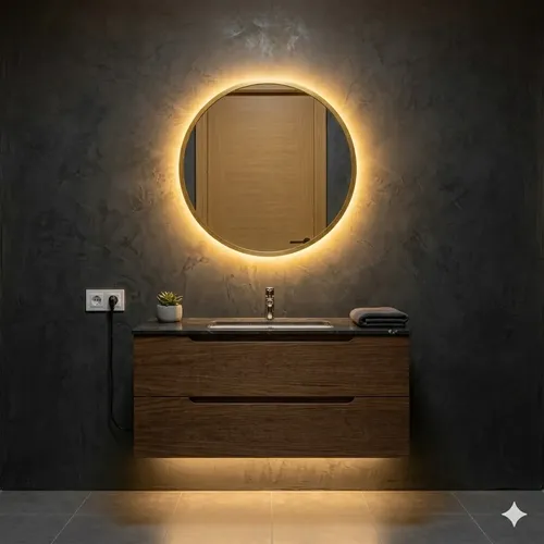 Espejo Luz Led 60 Cm Baño Redondo