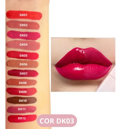 Lápiz Labial Duo Kiss Ruby Rose Pink Line 2 En 1 Bastón Dk3