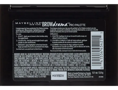 Paleta De Cejas Maybelline Brow Drama Pro Rubio 2.83 G