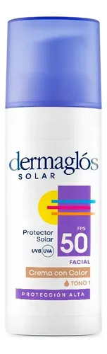 Protector Solar Dermaglos Facial Fps50 Crema Tono Claro 50g
