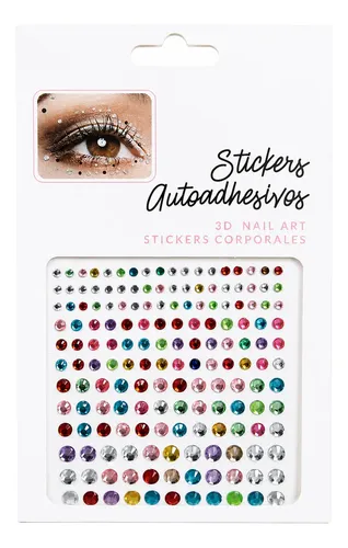 X10 Unid Strass Gemas Autoadhesivas Para Cuerpo Cara Eventos