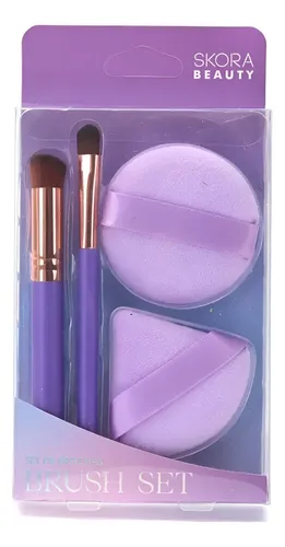 Set 2 Esponjas Blender 2 Brochas Difuminar Maquillaje Skora