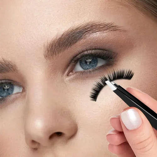 Set 4 Pinzas Profesionales Cejas Y Vello Facial Negro