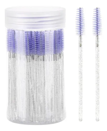 Cepillo De Pestañas Y Cepillo De Cejas Flexible Y Desechable Violeta