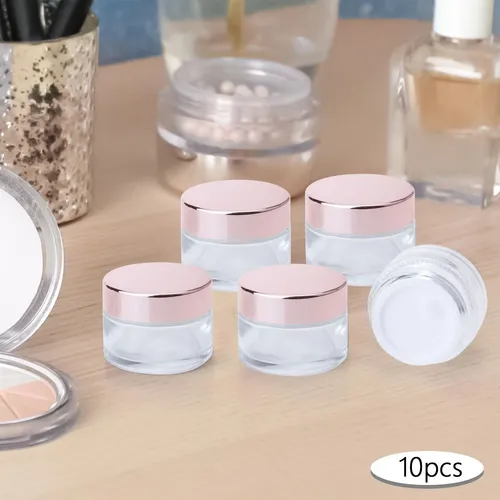 10x Frascos De Vidrio Para Cosméticos Frascos De 10g