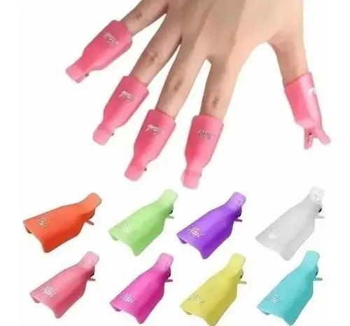 Kit Removedor Uv Esmaltes Semipermanente Broches Wipes Gel