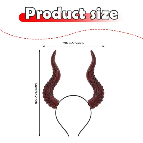 Diadema Con Forma De Diablo, Para Cosplay De Halloween, Desm