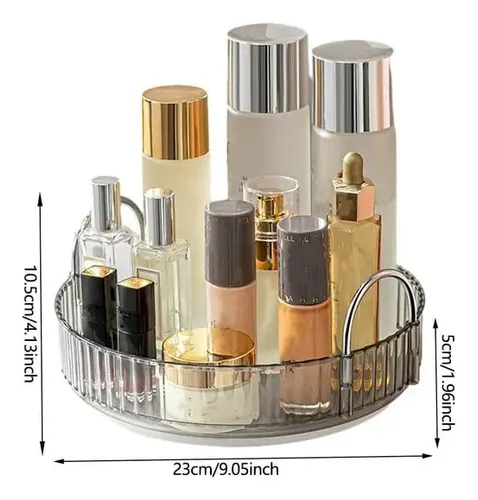 Estante Organizador De Maquillaje De Acrilico Giratorio 360°