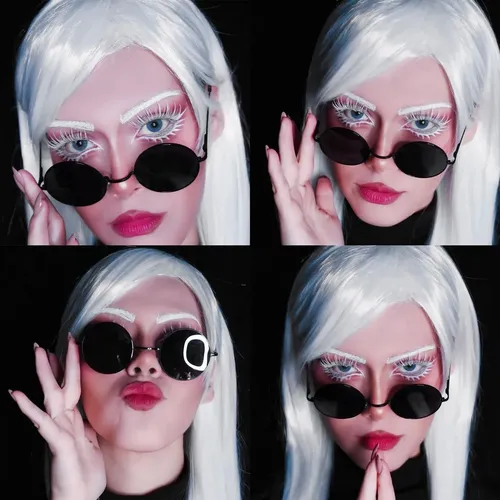 Pestañas Postizas Blancas Augenli 01a Para Cosplay