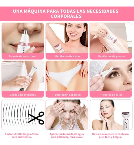 Y Depiladora Eléctrica Mujer Rasuradora Facial Y Corporal