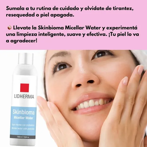 Agua Micelar Lidherma Skinbioma Limpieza Facial Piel Sensibl