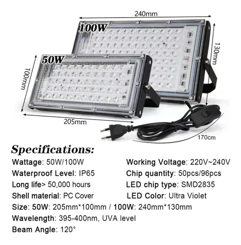 Lámpara Uv 50 Leds Para Uñas Y Manualidades Usb 5v