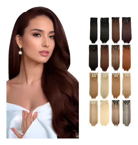 Cortinas Extensión Lacia Cabello Y Laterales Set X6 Premium