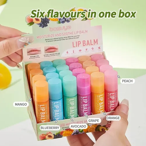 Pack 24 Bálsamos Labiales Frutales Hidratantes Lip Balm