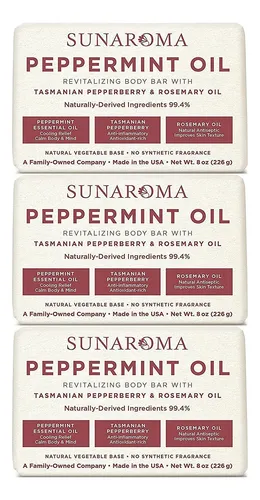 Jabón Sunaroma Con Aceite De Menta Y Romero, 240 Ml (paquete